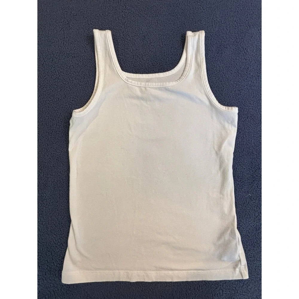 Old Navy Girls‎ White Fitted Tank Top Scoop Neck Size Large 10-12 Basic Layering